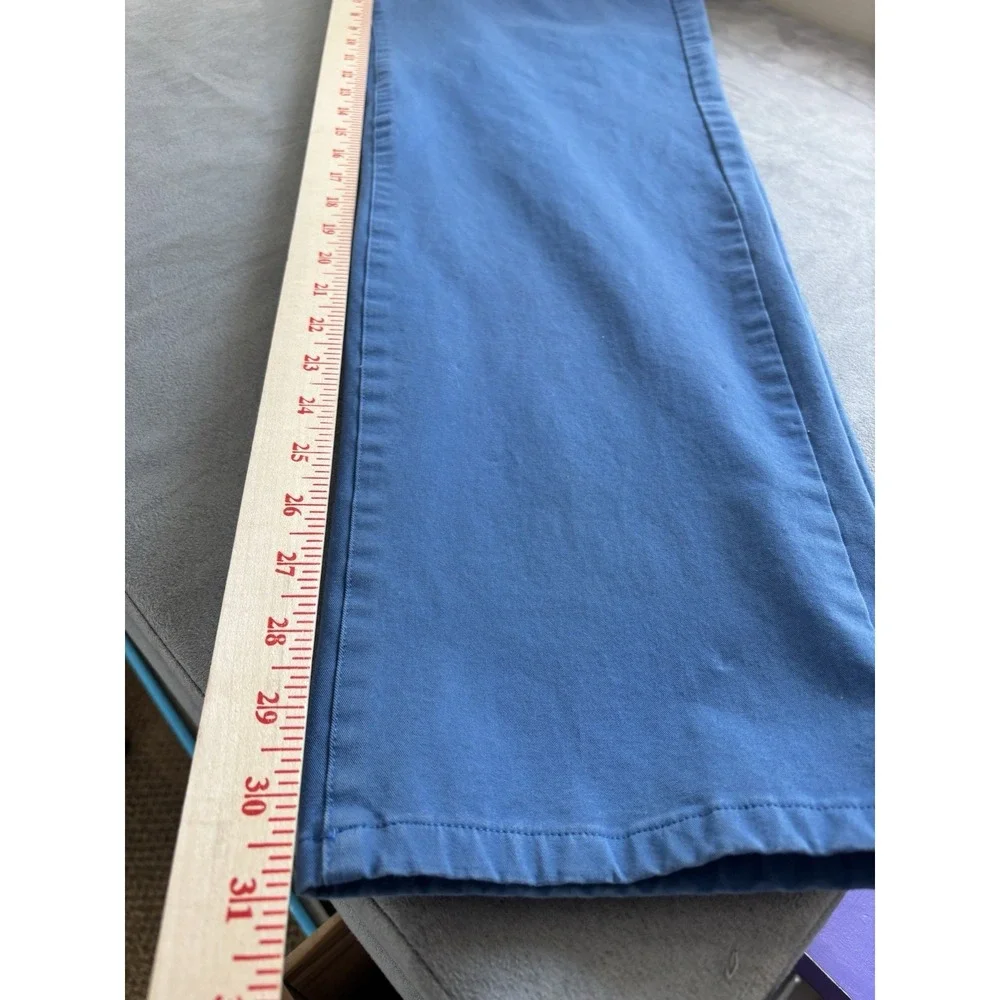 Bonobos Mens Chino Pants 36 X 31 Flat Front Slim Fit Stretch Blue Preppy Office
